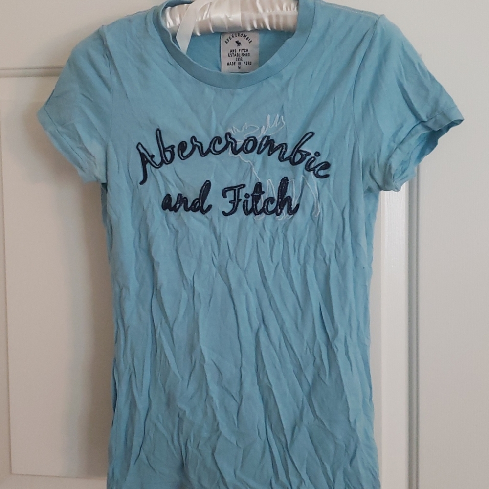 Abercrombie and Fitch Blue Logo shirt